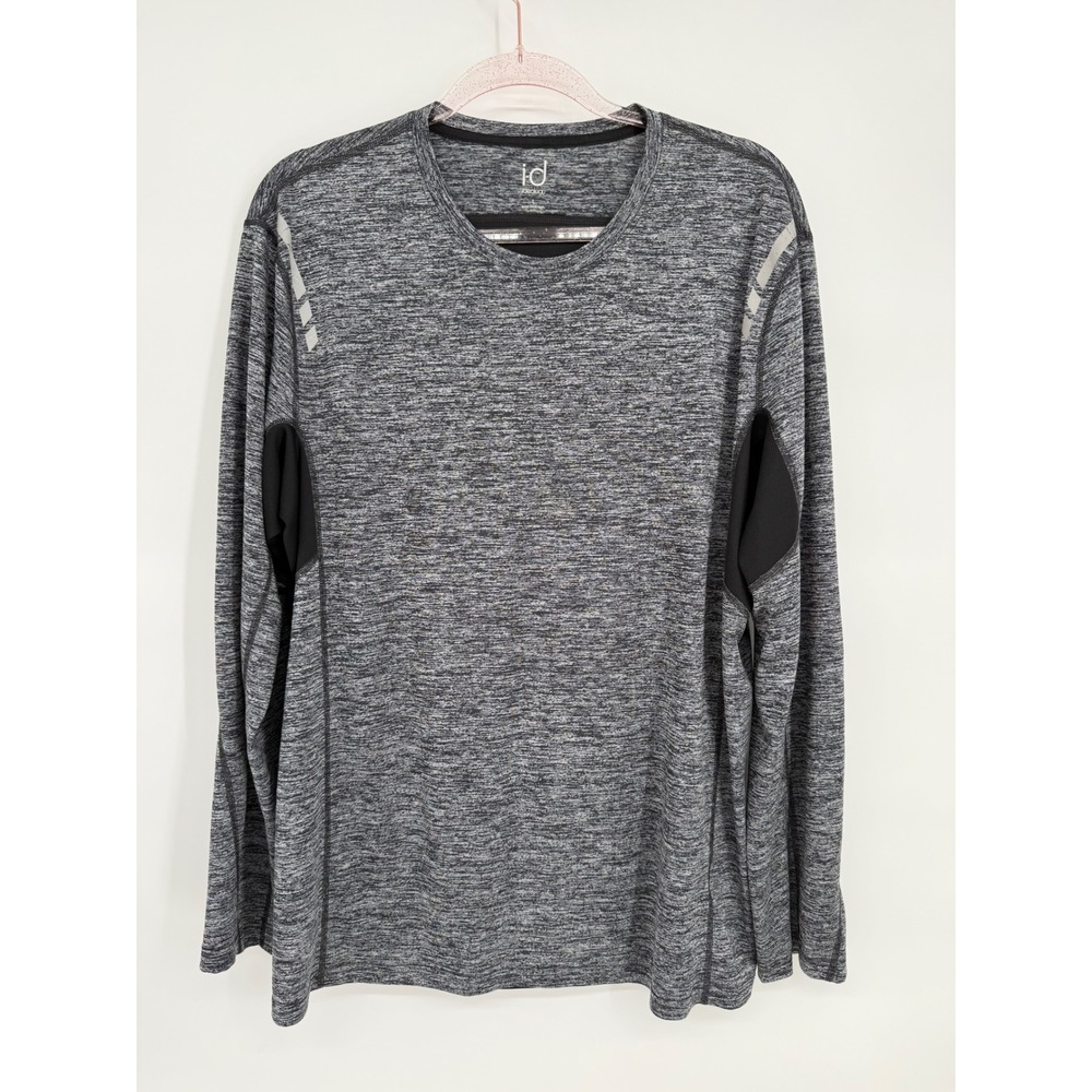Ideology Mens‎ Long Sleeve Heather Gray Athletic Shirt Size L